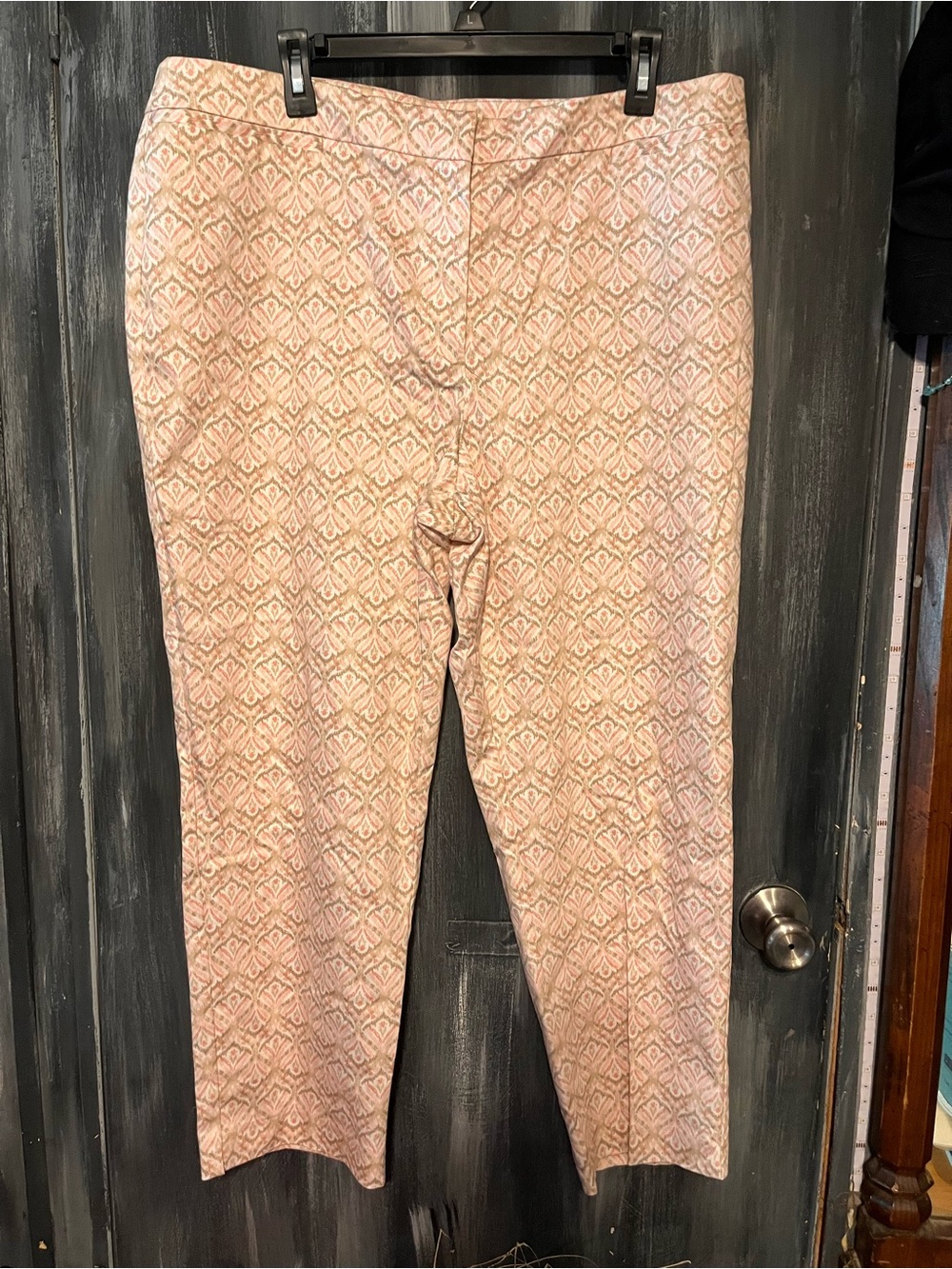 Ruby Rd. Pink Ivory Geometric Pull-On Pants